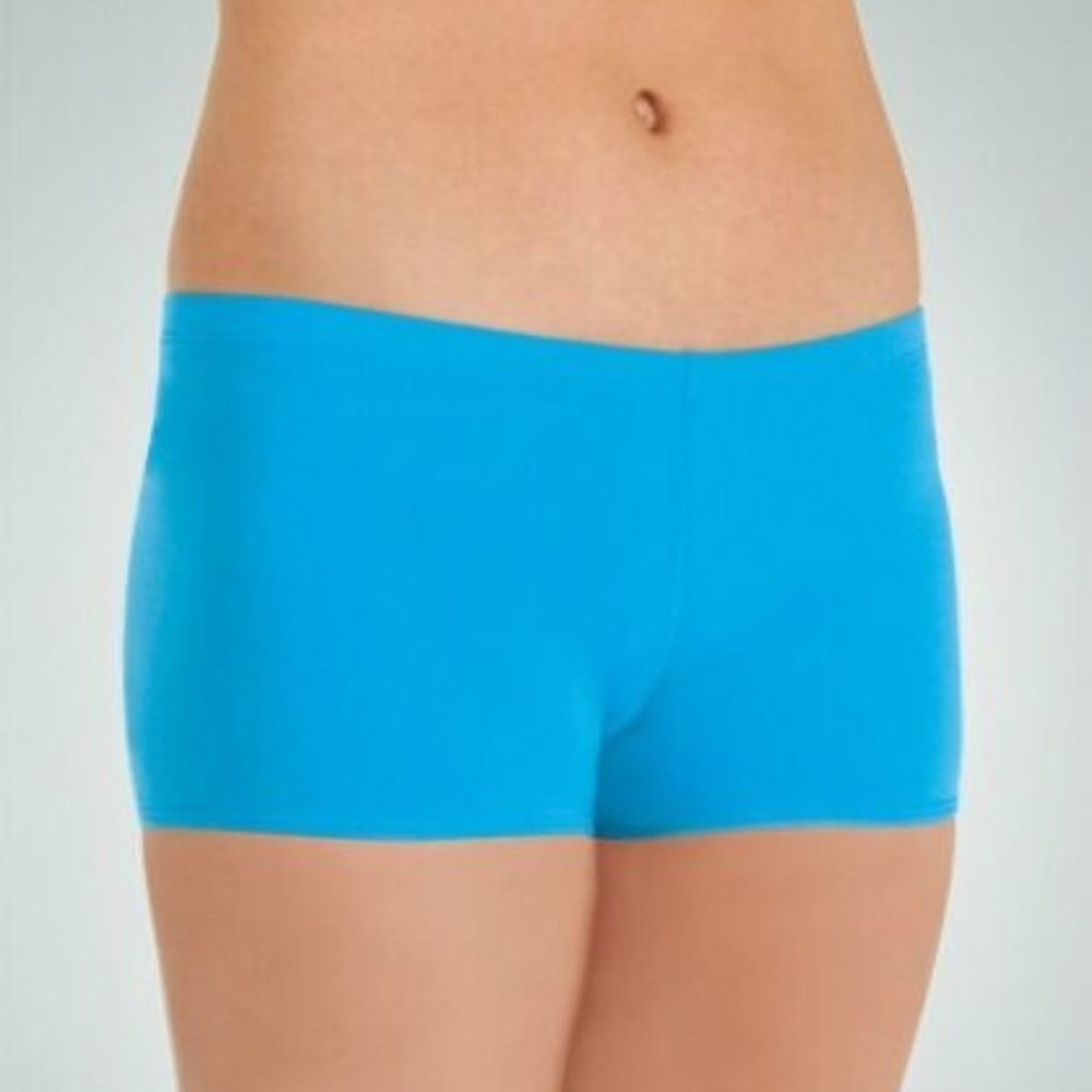 Body Wrappers 607 Women's Size Small (4-6) Turquoise Hot Short Panty